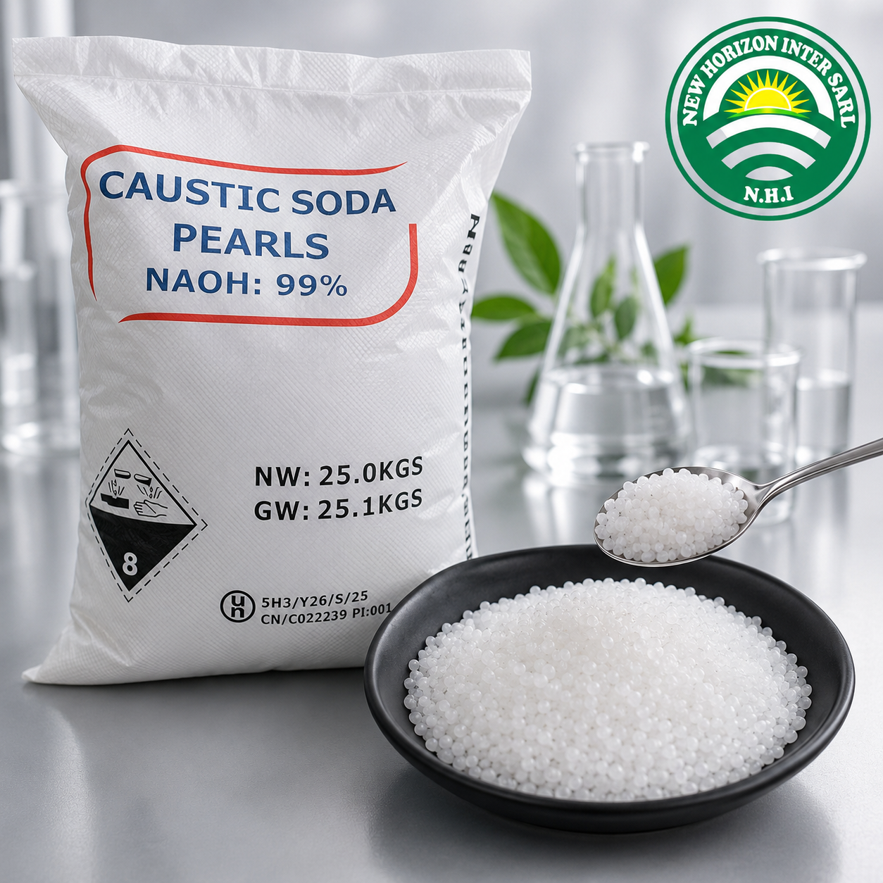 Produit soude caustique pour usage industriel